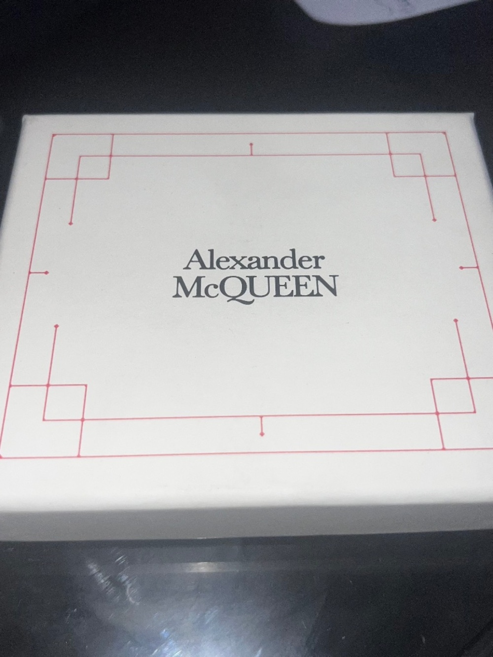 NEW ALEXANDER MCQUEEN Black RIB CAGE Embossed Leather GOTHIC CARD CASE NIB